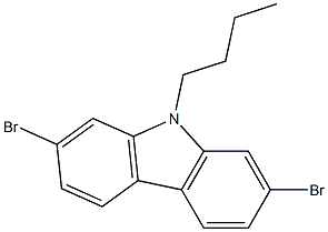 9H-Carbazole, 2,7-dibromo-9-butyl- Structure