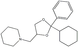 Piperidine, 1-[(2-cyclohexyl-2-phenyl-1,3-dioxolan-4-yl)methyl]-