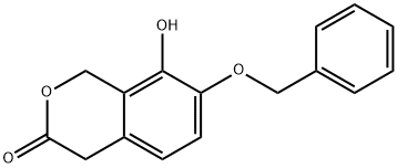 3H-2-Benzopyran-3-one, 1,4-dihydro-8-hydroxy-7-(phenylmethoxy)- Struktur
