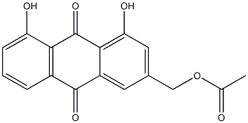 9,10-Anthracenedione, 3-[(acetyloxy)methyl]-1,8-dihydroxy- 化学構造式
