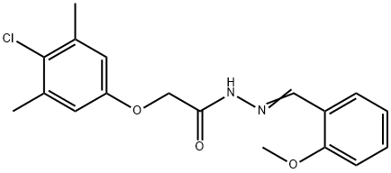 2-(4-chloro-3,5-dimethylphenoxy)-N'-(2-methoxybenzylidene)acetohydrazide Structure