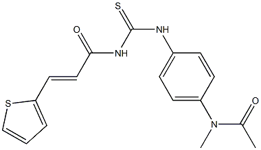 (E)-N-[[4-[acetyl(methyl)amino]phenyl]carbamothioyl]-3-thiophen-2-ylprop-2-enamide Structure