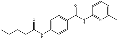 N-(6-methylpyridin-2-yl)-4-(pentanoylamino)benzamide Structure