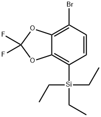 (7-bromo-2,2-difluorobenzo[d][1,3]dioxol-4-yl)triethylsilane,663934-04-1,结构式
