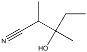 Pentanenitrile, 3-hydroxy-2,3-dimethyl- 结构式