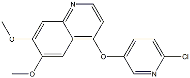 4-((6-氯吡啶-3-基)氧基)-6,7-二甲氧基喹啉, 666731-22-2, 结构式