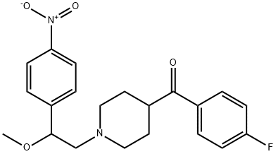 Methanone, (4-fluorophenyl)[1-[2-methoxy-2-(4-nitrophenyl)ethyl]-4-piperidinyl]- Structure