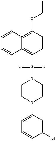1-(3-chlorophenyl)-4-((4-ethoxynaphthalen-1-yl)sulfonyl)piperazine Structure