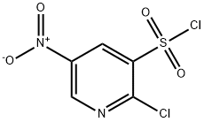 2-氯-5-硝基吡啶-3-磺酰氯化, 6684-05-5, 结构式