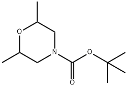 tert-butyl 2,6-dimethylmorpholine-4-carboxylate Struktur