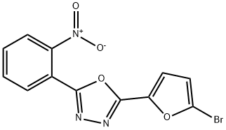 2-(5-bromofuran-2-yl)-5-(2-nitrophenyl)-1,3,4-oxadiazole Structure