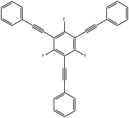 1,3,5-三氟-2,4,6-三(苯基乙炔基)苯, 674289-04-4, 结构式