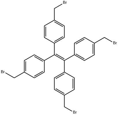 Tetrakis(4-bromomethylphenyl)ethylene Struktur