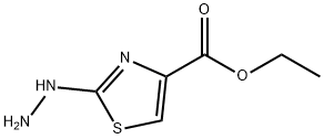 4-Thiazolecarboxylic acid, 2-hydrazino-, ethyl ester Struktur