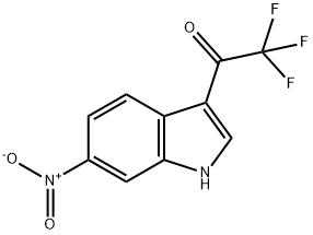 2,2,2-Trifluoro-1-(6-nitro-3-indolyl)ethanone Struktur