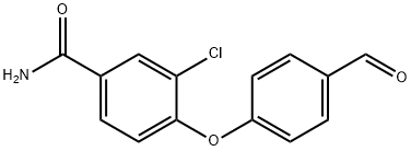 4-(4-formylphenoxy)-3-chlorobenzamide Struktur