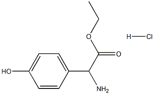 RS-对羟基苯甘氨酸乙酯盐酸盐,67828-60-8,结构式
