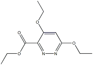 3-Pyridazinecarboxylic acid, 4,6-diethoxy-, ethyl ester Struktur