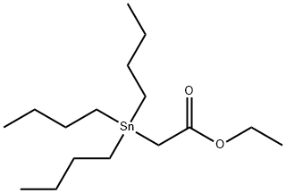 Acetic acid, (tributylstannyl)-, ethyl ester 化学構造式