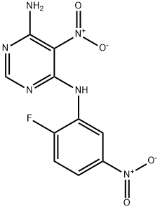 N4-(2-fluoro-5-nitrophenyl)-5-nitropyrimidine-4,6-diamine Structure
