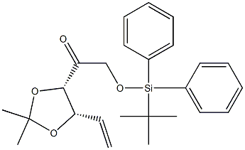 2-(tert-butyldiphenylsilyloxy)-1-((4S,5S)-2,2-dimethyl-5-vinyl-1,3-dioxolan-4-yl)ethanone Struktur