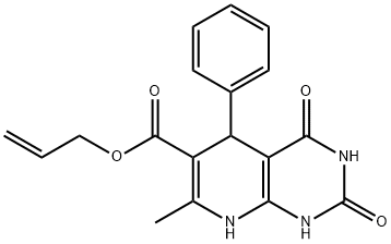 allyl 7-methyl-2,4-dioxo-5-phenyl-1,2,3,4,5,8-hexahydropyrido[2,3-d]pyrimidine-6-carboxylate Struktur