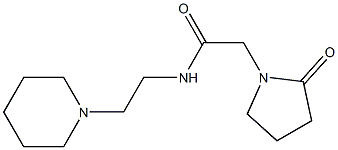 1-Pyrrolidineacetamide, 2-oxo-N-[2-(1-piperidinyl)ethyl]- Struktur