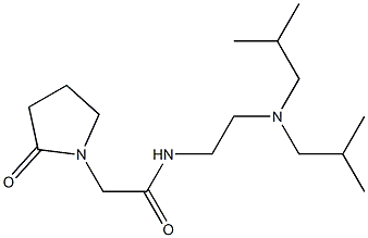1-Pyrrolidineacetamide, N-[2-[bis(2-methylpropyl)amino]ethyl]-2-oxo- Struktur
