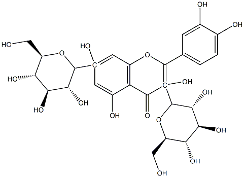 3,7-Diglucosylquercetin Structure