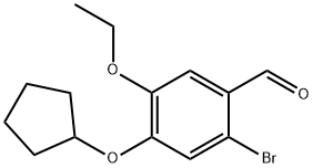 2-溴-4-(环戊氧基)-5-乙氧基苯甲醛 结构式
