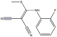 2-[[(2-fluorophenyl)amino]-methylsulfanyl-methylidene]propanedinitrile,6926-43-8,结构式