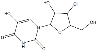 1-[3,4-dihydroxy-5-(hydroxymethyl)oxolan-2-yl]-5-hydroxy-pyrimidine-2,4-dione Structure