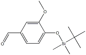 3-メトキシ-4-(tert-ブチルジメチルシロキシ)ベンズアルデヒド 化学構造式