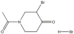 1-acetyl-3-bromopiperidin-4-one hydrobromide Struktur