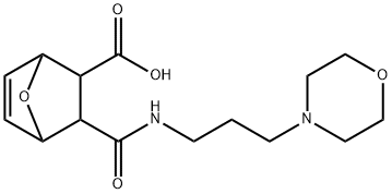 2-(3-morpholin-4-ylpropylcarbamoyl)-7-oxabicyclo[2.2.1]hept-5-ene-3-carboxylic acid Struktur
