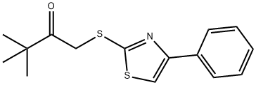 3,3-dimethyl-1-[(4-phenyl-1,3-thiazol-2-yl)sulfanyl]butan-2-one Structure
