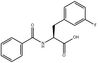 N-苯甲酰基-DL-3-氟苯丙氨酸, 69935-09-7, 结构式