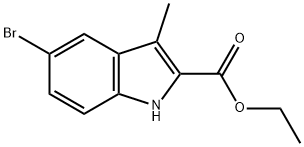 5-溴-3-甲基-1H-吲哚-2-羧酸乙酯, 70070-22-3, 结构式