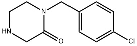 1-[(4-氯苯基)甲基]哌嗪-2-酮 结构式