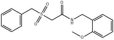 2-benzylsulfonyl-N-[(2-methoxyphenyl)methyl]acetamide Struktur
