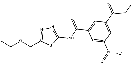 methyl 3-{[5-(ethoxymethyl)-1,3,4-thiadiazol-2-yl]carbamoyl}-5-nitrobenzoate Structure
