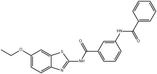 3-benzamido-N-(6-ethoxy-1,3-benzothiazol-2-yl)benzamide Struktur