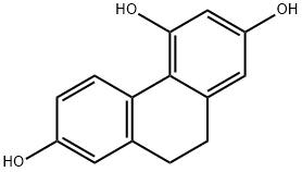 2,4,7-Trihydroxy-9,10-dihydrophenanthrene Struktur