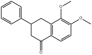 5,6-dimethoxy-3-phenyl-3,4-dihydronaphthalen-1(2H)-one Struktur
