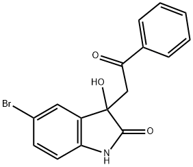 5-bromo-3-hydroxy-3-(2-oxo-2-phenylethyl)indolin-2-one Struktur