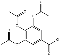Benzoyl chloride, 3,4,5-tris(acetyloxy)- Structure