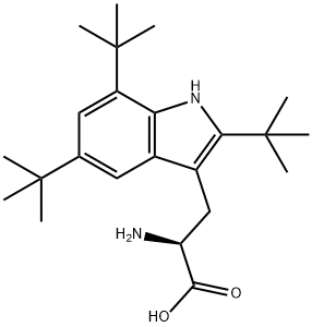 2,5,7-三叔丁基-DL-色氨酸 结构式