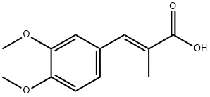 (2E)-3-(3,4-dimethoxyphenyl)-2-methylprop-2-enoic acid Struktur
