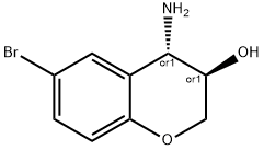 (3R,4S)-4-amino-6-bromochroman-3-ol 结构式