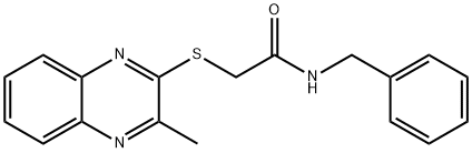 N-benzyl-2-((3-methylquinoxalin-2-yl)thio)acetamide Structure